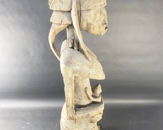 138  Lot 146  Vintage African carved wood maternity statue