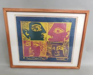 105  Lot 322  Signed Mary Jane A Robert Rosen lithograph