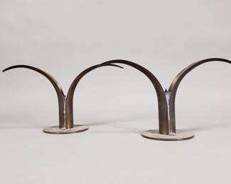 Lot 464  Pair of YstadMetall mid century modern brass