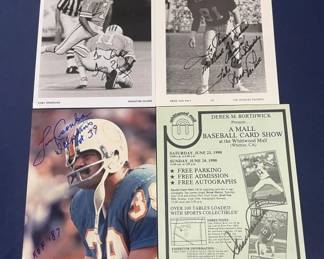 Lot 411h  Lot of signed football 8 x 10 photos