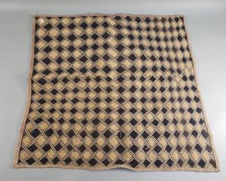 191  Lot 145  Signed Maije vintage Shoowa Kuba cut pile raffia