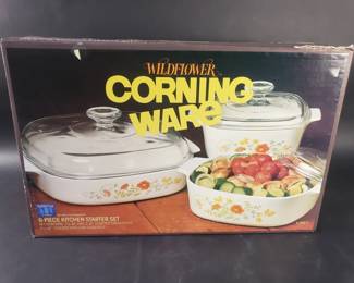 Lot 357  Wildflower corning ware in original unopened
