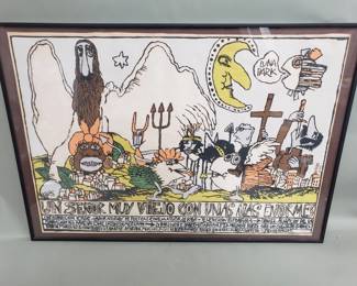 Lot 137  Vintage Un Senor may Viejo con unas alas enormes