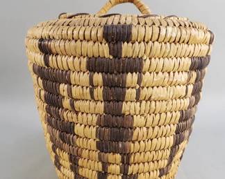 Lot 552  Vintage Native American coiled basket with