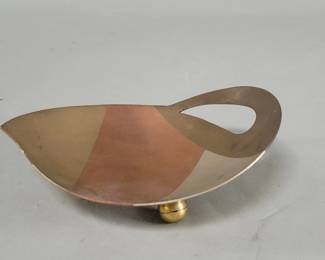 Lot 507  Mid century Modern Mexican mixed metals trinket