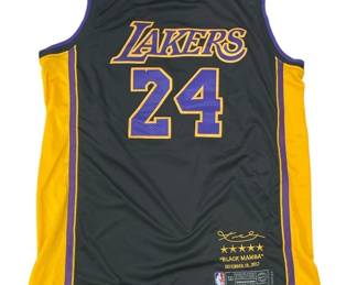 Lot 335h  Kobe Bryant black Nike basketball jersey