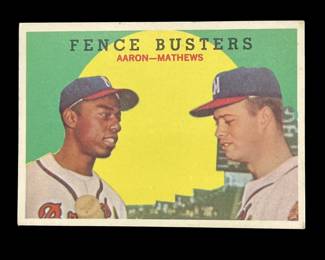 Lot 455h  1959 Topps Hank Aaron  Eddie Matthews