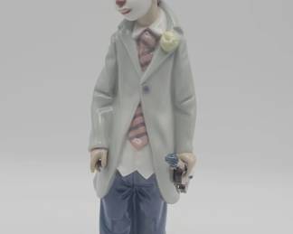 082  Lot 605h  Vintage Lladr Circus Sam clown figurine