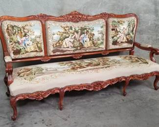 194  Lot 164  French Louis XVstyle carved walnut sofa with