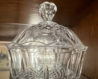 American Brilliant Cut Glass Covered Candy Dish