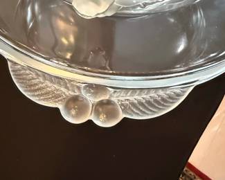 Mikasa "Satin Rose" Crystal Bowl with Frosted Handles