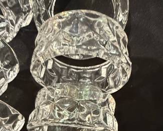 Crystal Cut Glass Napkin Rings