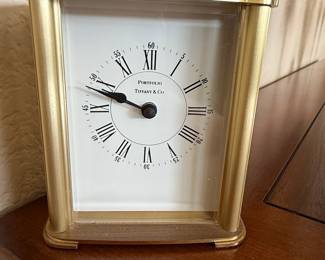 Tiffany & Co. "Portfolio" Brass Desk Clock