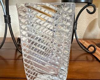 Rogaska Crystal Triangle Vase