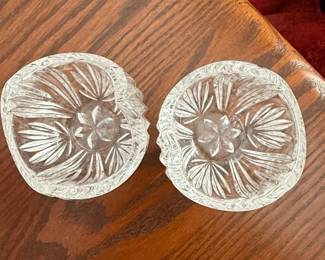 Mikasa "Tri-point" Crystal Votive Candle Holders