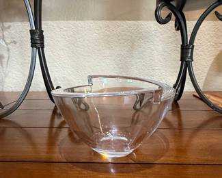 Steuben Crystal Clear Glass Individual Sloping Bowl Ashtray Vintage MCM