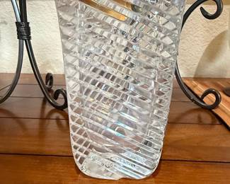 Rogaska Crystal Triangle Vase