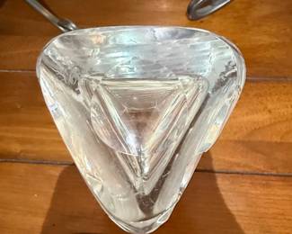 Rogaska Crystal Triangle Vase