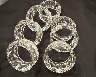 Crystal Cut Glass Napkin Rings