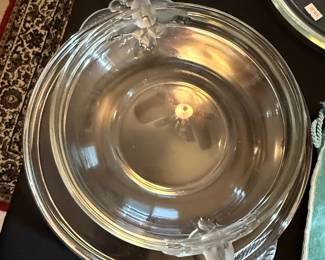 Mikasa "Satin Rose" Crystal Bowl with Frosted Handles