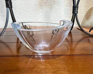 Steuben Crystal Clear Glass Individual Sloping Bowl Ashtray Vintage MCM