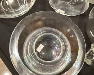 Mid-Century Modern Clear Glass Vase