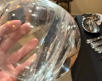 Mid-Century Modern Clear Glass Vase