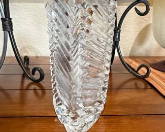 Rogaska Crystal Triangle Vase