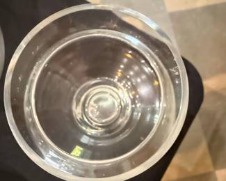 Krosno Poland Controlled Bubble Glass Vase or Candle Holder