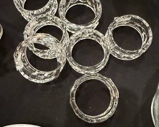 Cut Crystal Glass Napkin Rings