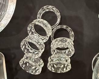 Crystal Cut Glass Napkin Rings