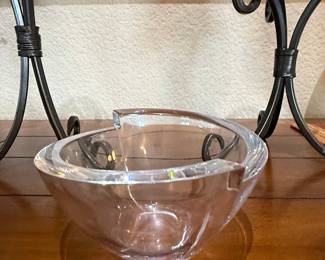 Steuben Crystal Clear Glass Individual Sloping Bowl Ashtray Vintage MCM