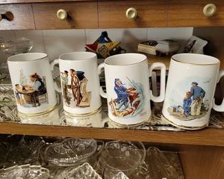 Norman Rockwell Fishermen Mugs