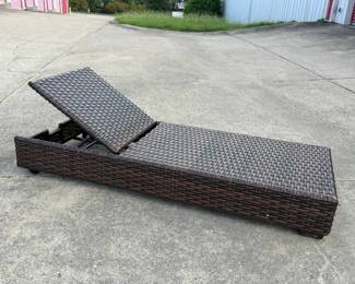 LLOYD LOOM CHAISE BY LLOYD FLANDERS W WHEELS