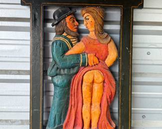 44" CARVED WOOD OLD JACK TAR FINE ALE PUB SIGN