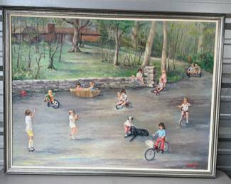 LULA ESTES SIGNED ORIGINAL FRAMED PAINTING