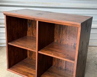 WOOD FOUR CUBE STORAGE ORGANIZER BOOK CASE