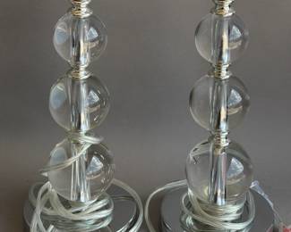 STACKED "CRYSTAL" BALL TABLE LAMPS