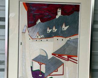 BUTCH SKYNEAR SIGNED LTD EDITION SERIGRAPH COURTYARD