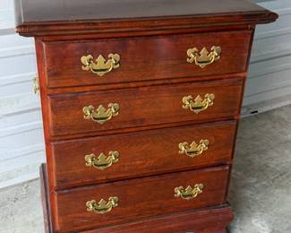 VINTAGE CHIPPENDALE STYLE FOUR DRAWER SMALL CHEST