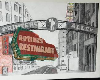 ICONIC NASHVILLE LANDMARKS FRAMED STUDENT ART