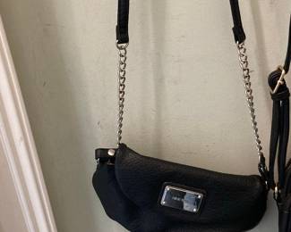 Nine West Black Faux Leather Crossbody Bag
