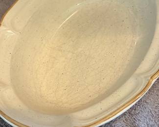 Almond Flair Stoneware Serving Platter