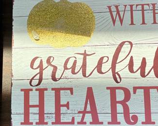 Gather Here with Grateful Hearts Wall Plaque