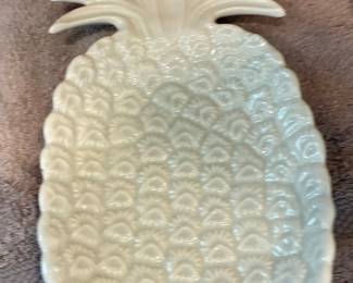 White Ceramic Pineapple Serving Dish