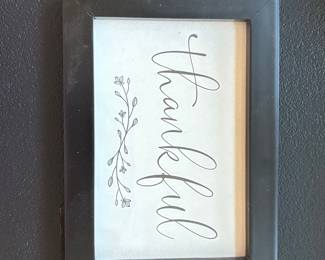 Farmhouse Style 'Thankful' Framed Print