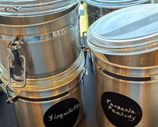 Stainless Steel Airtight Coffee Canisters