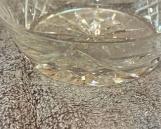 Vintage Pinwheel Star Cut Crystal Bowl