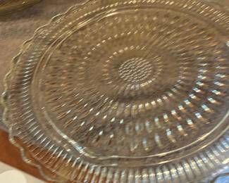 Hazel Atlas Beehive Clear Glass Sandwich Plate