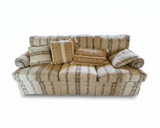 Traditional Striped Upholstered Sofa by Drexel Heritage